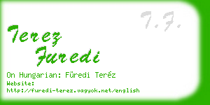 terez furedi business card